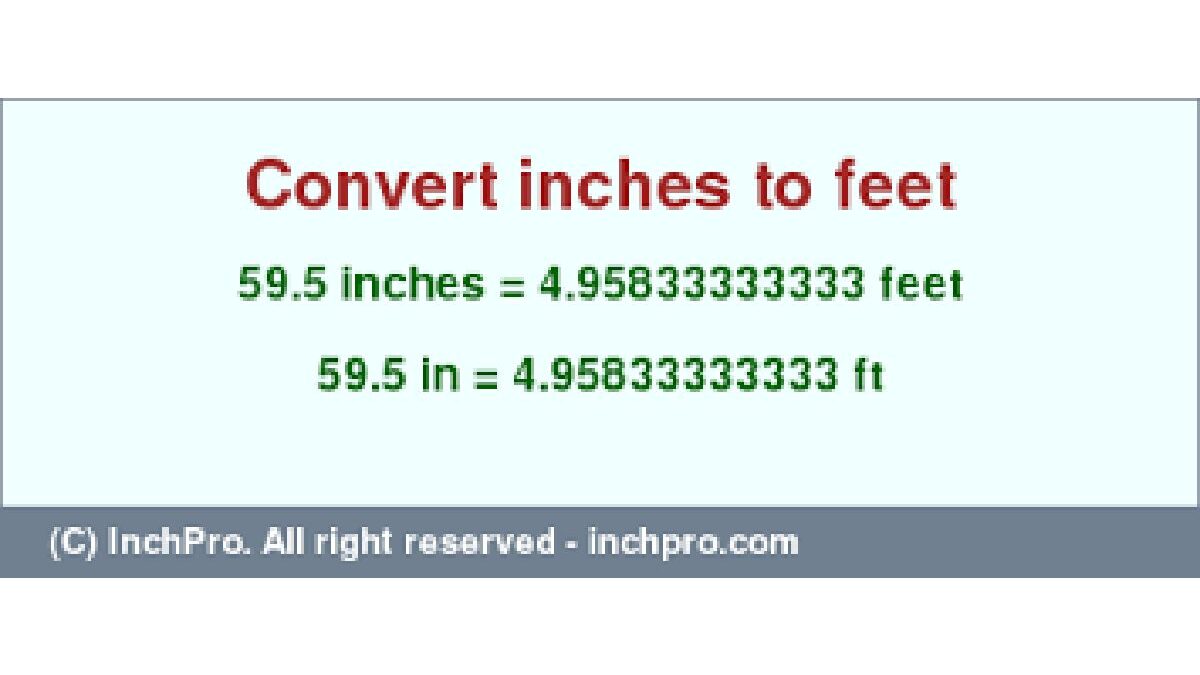 59.5 Inches to Feet – Explanation and More
